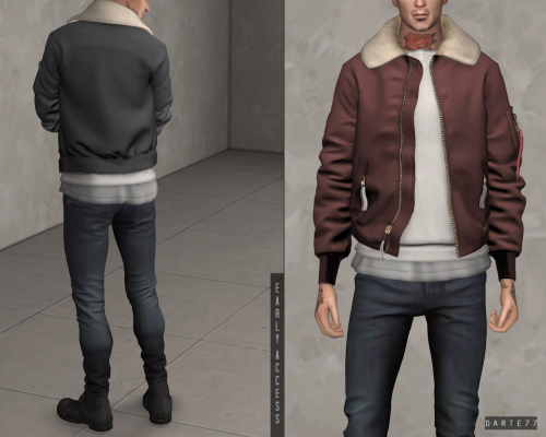 darte77: Bomber Jacket with Fur Collar - Early Access  - 18 swatches- All maps- HQ mod compatible- B