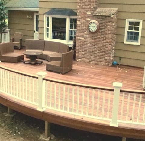 Traditional Deck - BackyardInspiration For A Large Timeless Backyard Deck Remodel