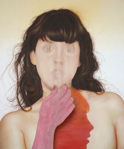 Nearlya:  Jenny Morgan. Merging The Doppelgänger, 2013, Oil On Canvas 