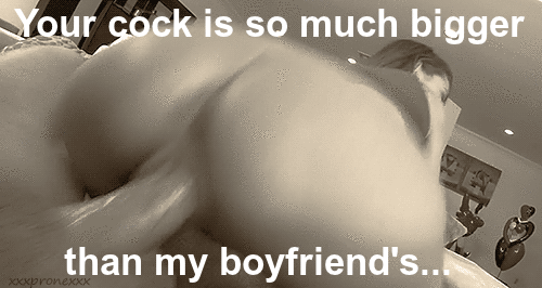 showyourtinydick:  freakden:  Your cock is so much bigger than my boyfriend’s tiny