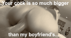 showyourtinydick:  freakden:  Your cock is so much bigger than my boyfriend’s tiny dick.  And that’s how tiny dicks end up getting dumped or cuckolded. 
