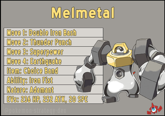 The Pokemon Strategy Dex — Melmetal Moves: Double Iron Bash is a