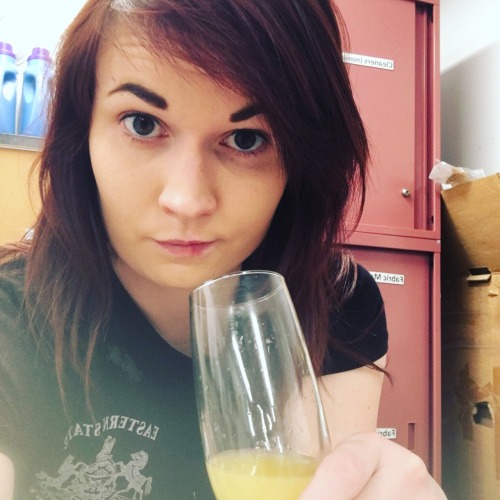 You may have to work weekends, but sometimes you get mimosas out of it. We had to empty a champagne 