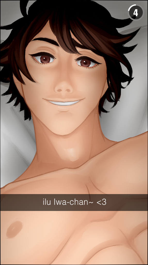 demydee:  snapchats from last night’s #hq_69min prompt ;DOikawa put some clothes