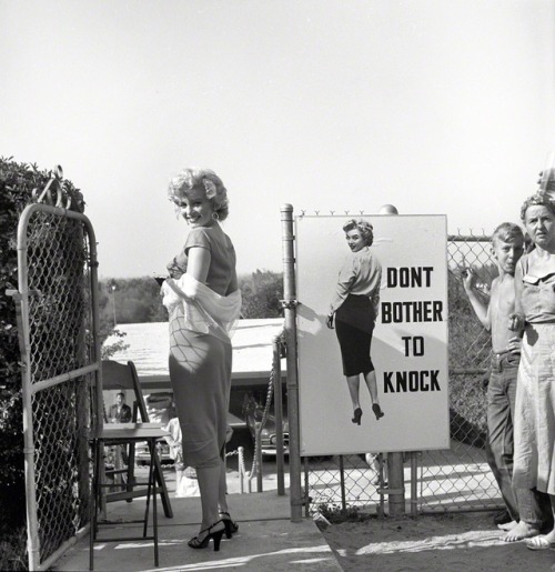 Marilyn Monroe at a publicity event in August 1952.