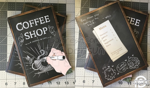 Coffee Shop books are arriving!I’ve had this book shipped straight to my helper in order to get the orders out more quickly, and they forwarded a couple copies to me, so I’ve only just got my hands on a couple of them to share pics; I love