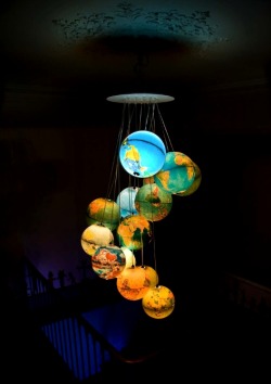 wasbella102:  Globe chandelier by Benoit Vieubled 