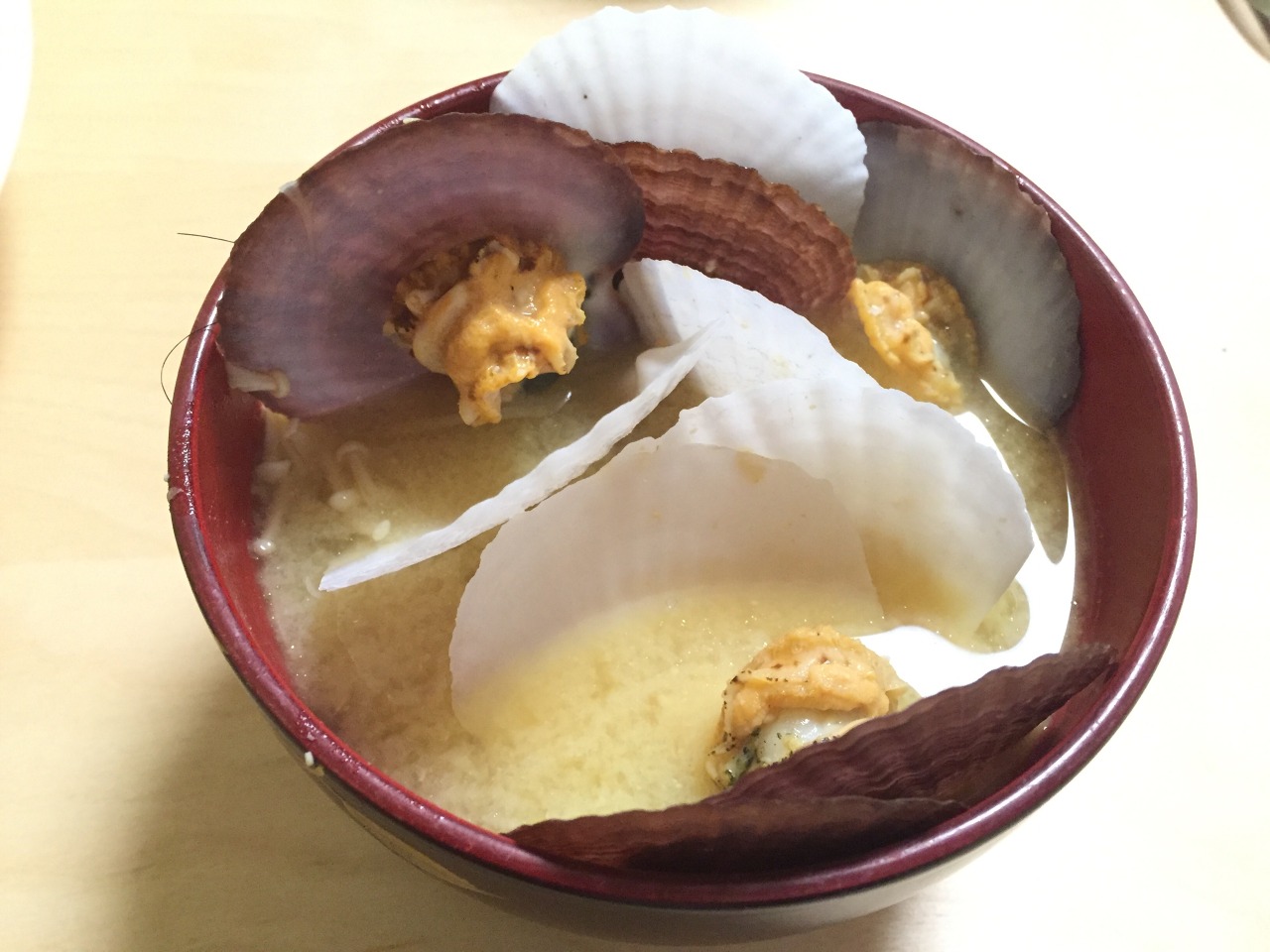 一人暮らし自炊研究所 ホタテの稚貝の味噌汁