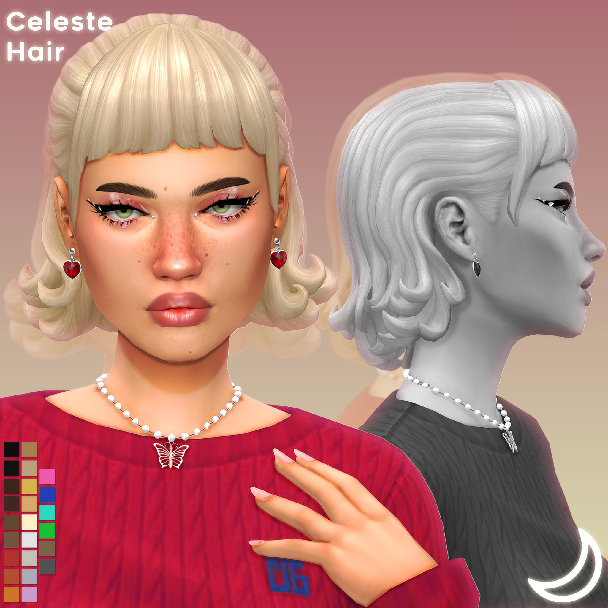 Celeste hair the sims 4 create a sim curseforge