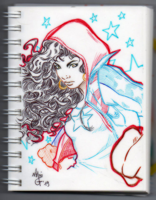 Day 14 - Miss America*hands up* I confess, I deviated from Artgerm&rsquo;s list of prompts, but I ha