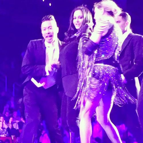 Coolest moment ever!!! …video is too long to post. But here I am with my role model,  the Queen herself! #madonna #rebelhearttour by theavaaddams