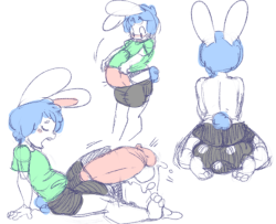 angstrom-nsfw:  spent tonight drawing lots of self-indulgent bunny dicks(plus one Molly)