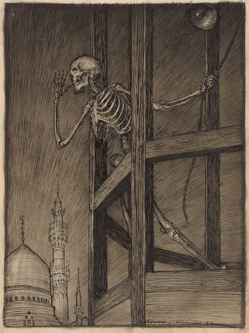 Edmund Joseph Sullivan (1869-1933), ‘Death in a Bell Tower’, 1912Source