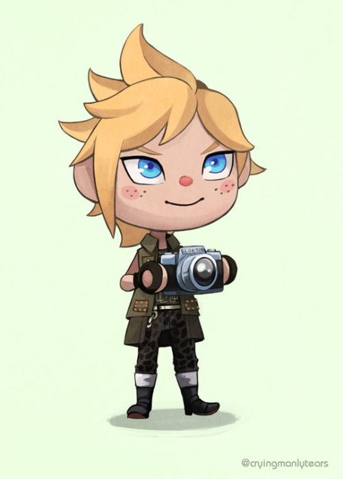 cryingmanlytears:  Commission for @starsxeternal - an animal crossing / FFXV crossover. I’m opening up ten more slots for animal crossing characters so hmu. 
