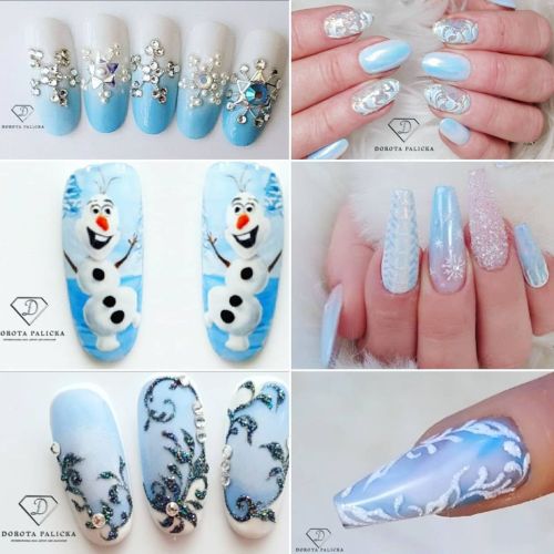 Winter Nails. ❄ Check my YouTube Channel for tutorials  #dorotapalicka #xmasnailart #winternails #ch