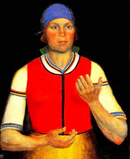 Kazimir Malevich, Woman Worker in Red, 1933