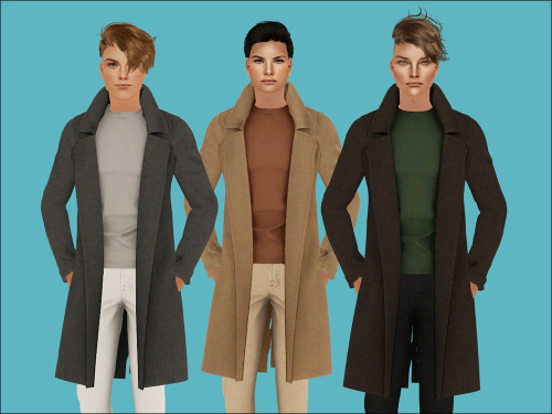 nikaonishko: Open coat to TS2! Original meshes&amp;textures by @lazyeyelids​​ and you can find t