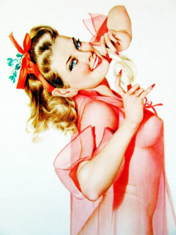 vintagegal:   Irish McCalla illustration by Alberto Vargas c. 1951  