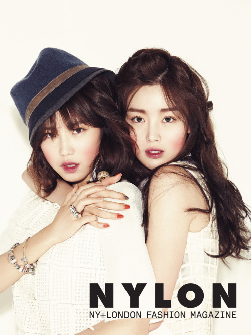 Jun Hyo Sung and SunHwa (Secret) - Nylon Magazine Pic