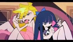 tomatomagica:  Panty &amp; Stocking with Garterbelt episode 1 screencap redraw 