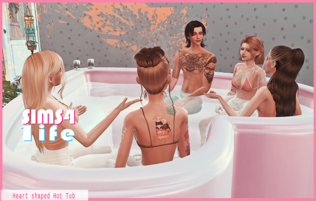 The Sims CC Tester - Heart shaped Hot Tub - 2