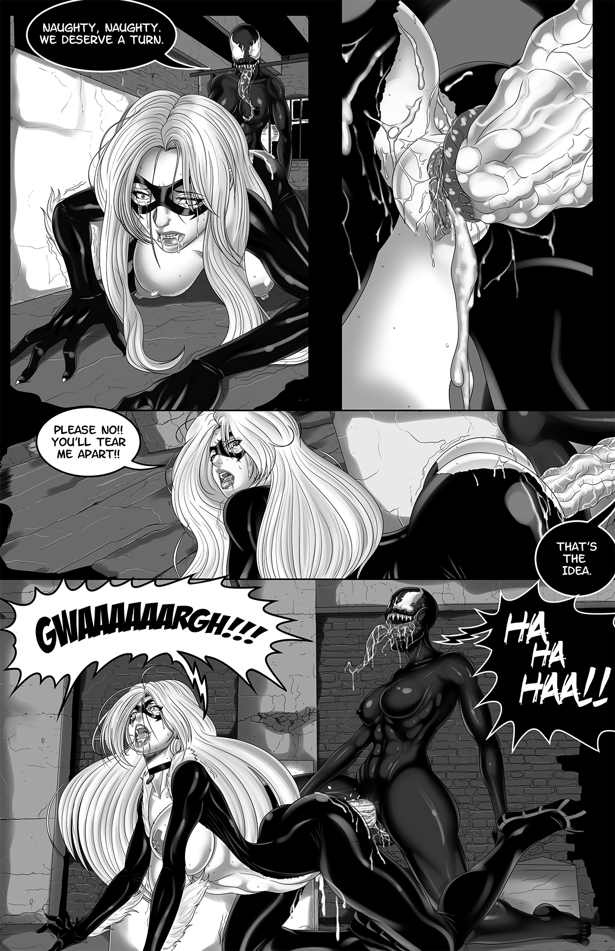 indominus-hentaiking:  Blackcat’s Spider Problem part 2