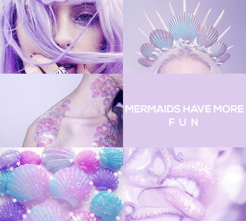 spookysardothien:  MODERN MYTHOLOGY + CREATURES:  M E R M A I D S  A mermaid is a mythical creature that is half woman and half fish. Although some mermaids are described as monstrous and ugly, they are more usually very beautiful. Above the waist they