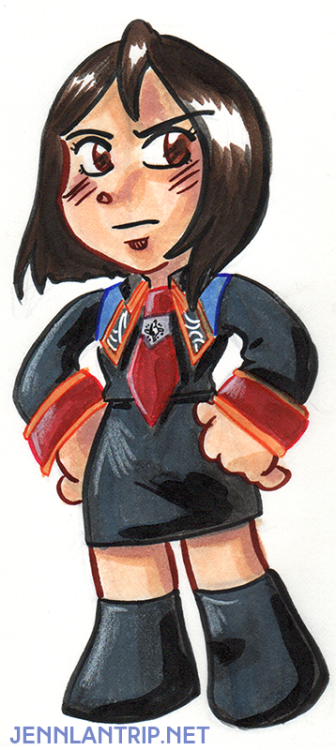 jennsypuff:Did a little sticker for my good buddy @irishais, of Xu from Final Fantasy VIII . She’s a