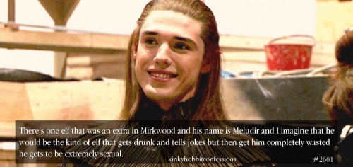 #2601 There&rsquo;s one elf that was an extra in Mirkwood and his name is Meludir and I imagine that