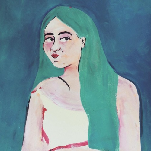 Not drawn one of these in a while.. #sadgirls #painting #fun #drawing #illustration #doodle #green #