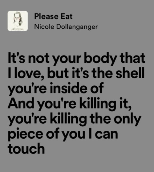 Cuz I Know You Can Only Starve So Much Til You Like How It Feels