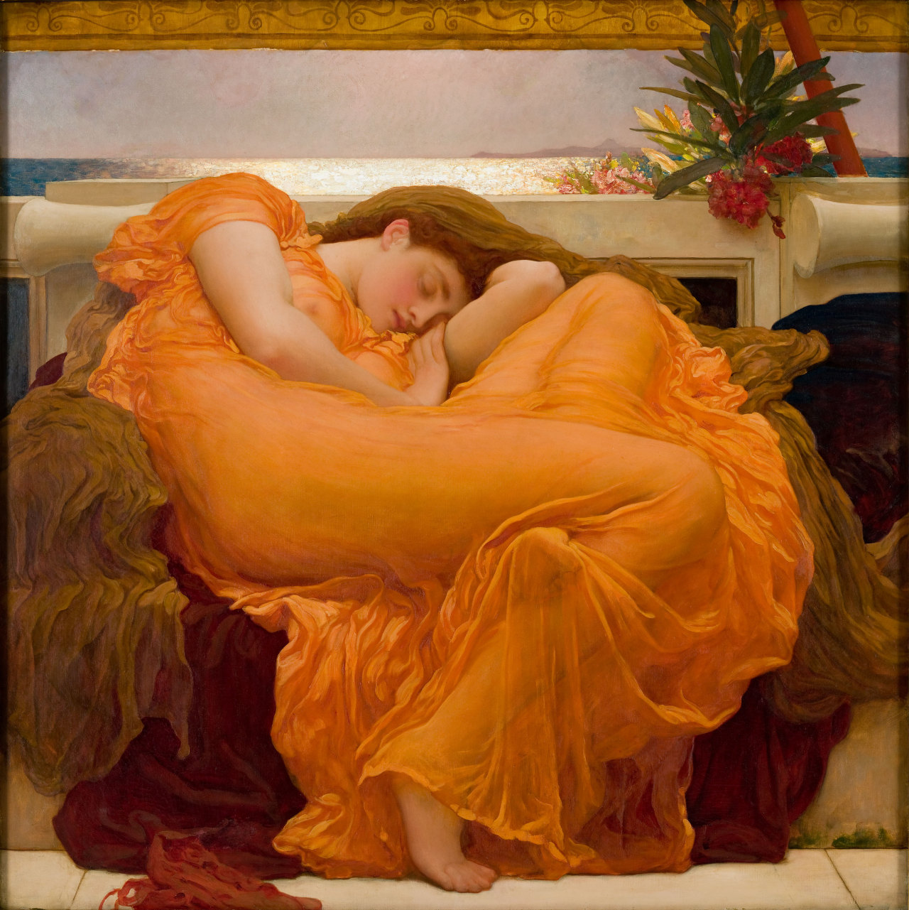 elyssediamond:  Flaming June Frederic Leighton 1895 Museo de Arte de Ponce, Puerto