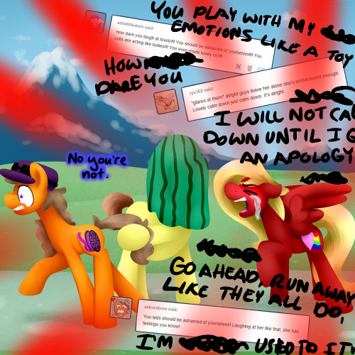 asklovelylaughter:  I’m running and you can’t stop me.  What Lovely no! D=