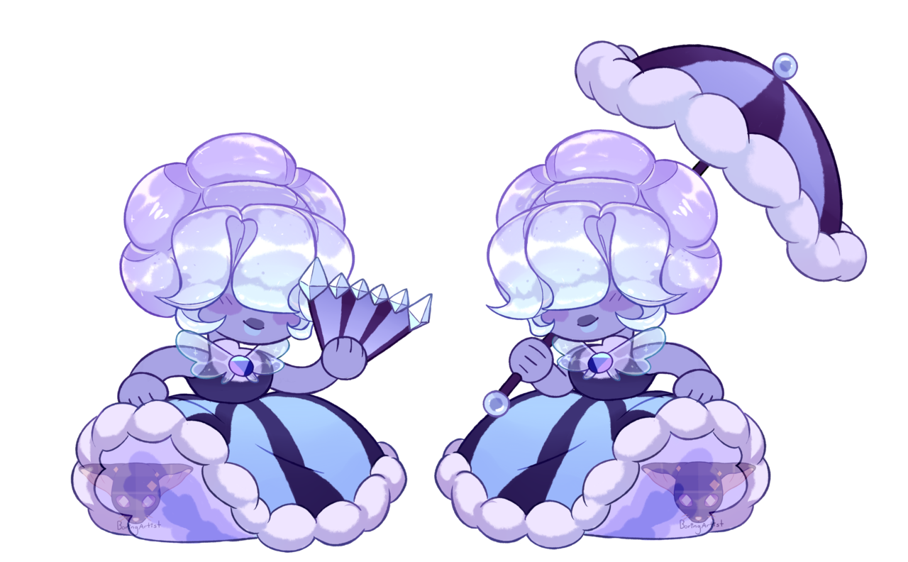 boringartist:  a new sapphire! shes based off a color changing sapphire! also i