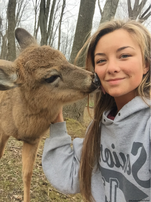 I love being bombarded with kisses! I’m sure going to miss the 2015 fawns I’ve raised wh