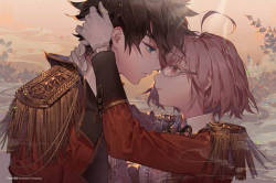 kawacy:  GUDAO a.k.a the male protagonistwith his No.1 dearest servant Mashu Kyrielight❤Costumes as shown in 2017 “Epic of Remnant Chapter 4 : Salem” Event Trailer of Fate/Grand Order