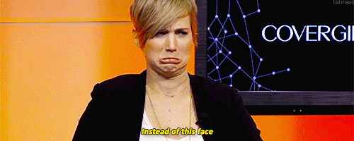 aibaaina:  The only time I tell myself to hold back is when I watch it and I'm like, "Oh my God, you have to find a prettier crying face." - Jennifer Lawrence 