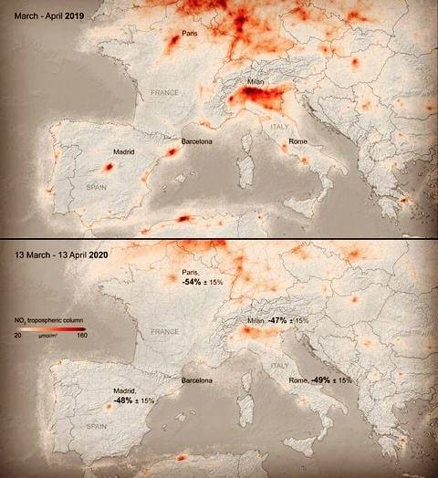VOLVER A LA NORMALIDAD, CUANDO LA NORMALIDAD ES EL PROBLEMA Imagen De La Contaminación De Dióxido De