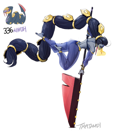 tamtamdi:Pokemon Gijinka335.Zangoose336.Seviper