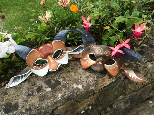 A selection of leather masks I’ve made recently. All available to buy from my etsy shop!:https://www