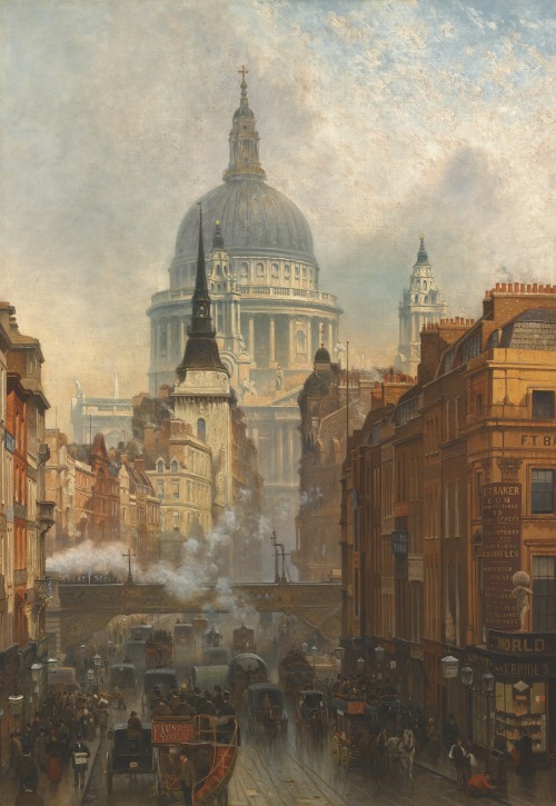 laclefdescoeurs:Ludgate, Evening, 1887, John O'Connor