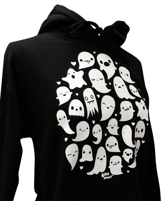theblacklacedandy:  rainbowbuttcookie:  Ghost Hoodie $28  GHOSTIES!!!! 