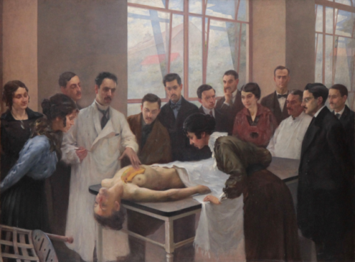 Henrique de Vilhena conducts an Anatomy lesson in the Faculty of Medicine of the University of Lisbo