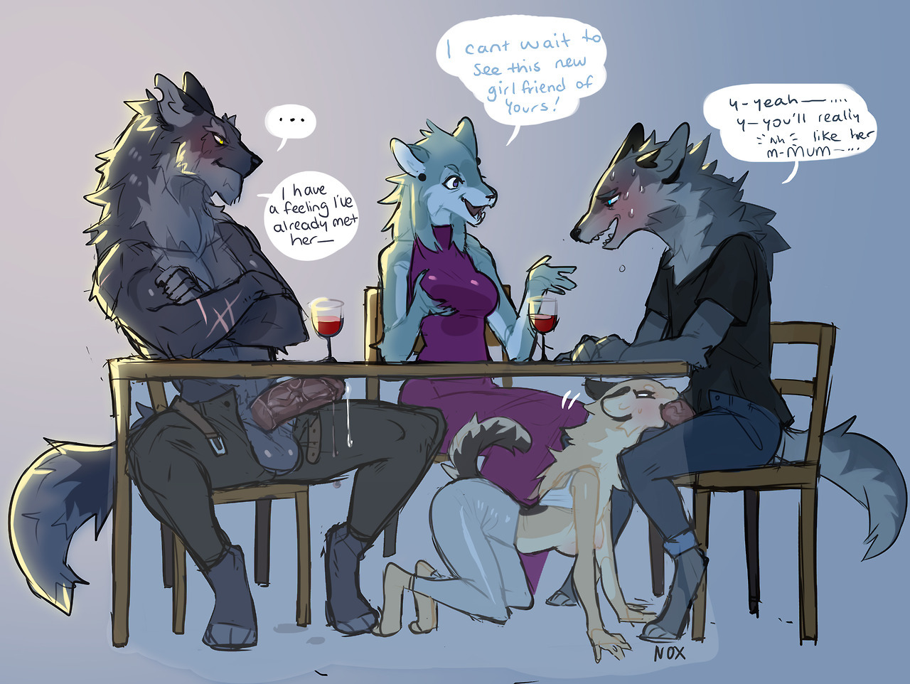 creamylewds:  nsfwnox: Revenge is best served UNDER the table Follow up from this