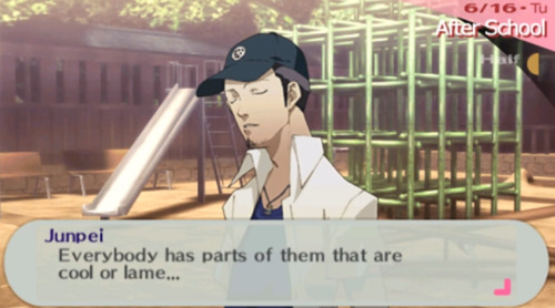 a-howling-god:Junpei saying some very wise and mature things.