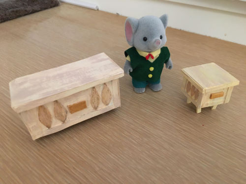 lollipoptiger: I made an end table to show the process I use for making my mini calico critter furni