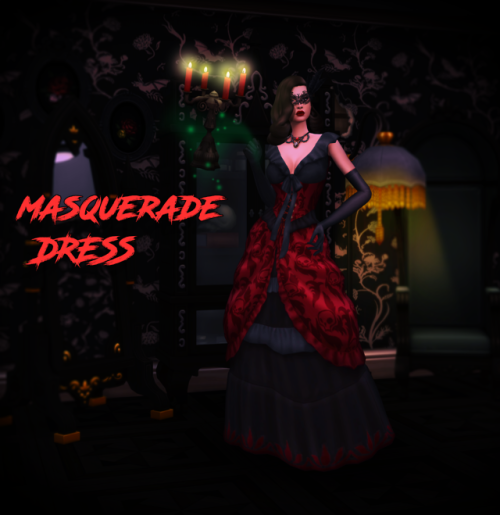 cooper322:  Masquerade Dress (Early Release) Public release 10/25/19 Base Game Compatible. Reco