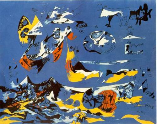 artist-pollock: Blue (Moby Dick), 1943, Jackson Pollock