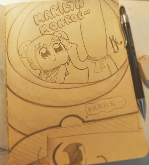 Fanart of the most funny and random scene of the anime Pop Team Epic. I’m gonna miss it, I hop