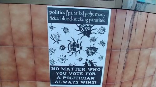 Some of the anarchist, anti-electoral posters seen around Sydney and Melbourne in the lead-up to the